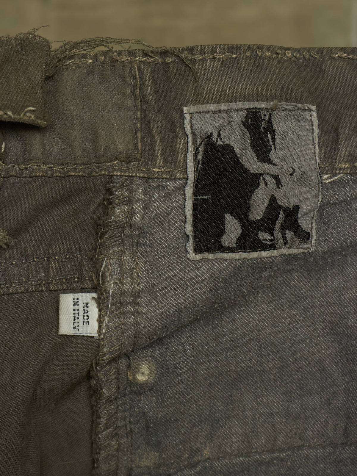 Rick Owens DRKSHDW AW05 "EXPLODER" DUST Distressed Skinny Denim