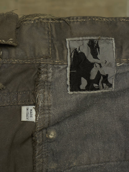 Rick Owens DRKSHDW AW05 "EXPLODER" DUST Distressed Skinny Denim