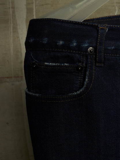 Rick Owens DRKSHDW AW08 "STAG" Dark Indigo ‘Berlin Cut’ Skinny Denim