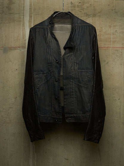 Rick Owens DRKSHDW AW11 "LIMO" BLUE BLACK Hybrid Slave Denim Jacket