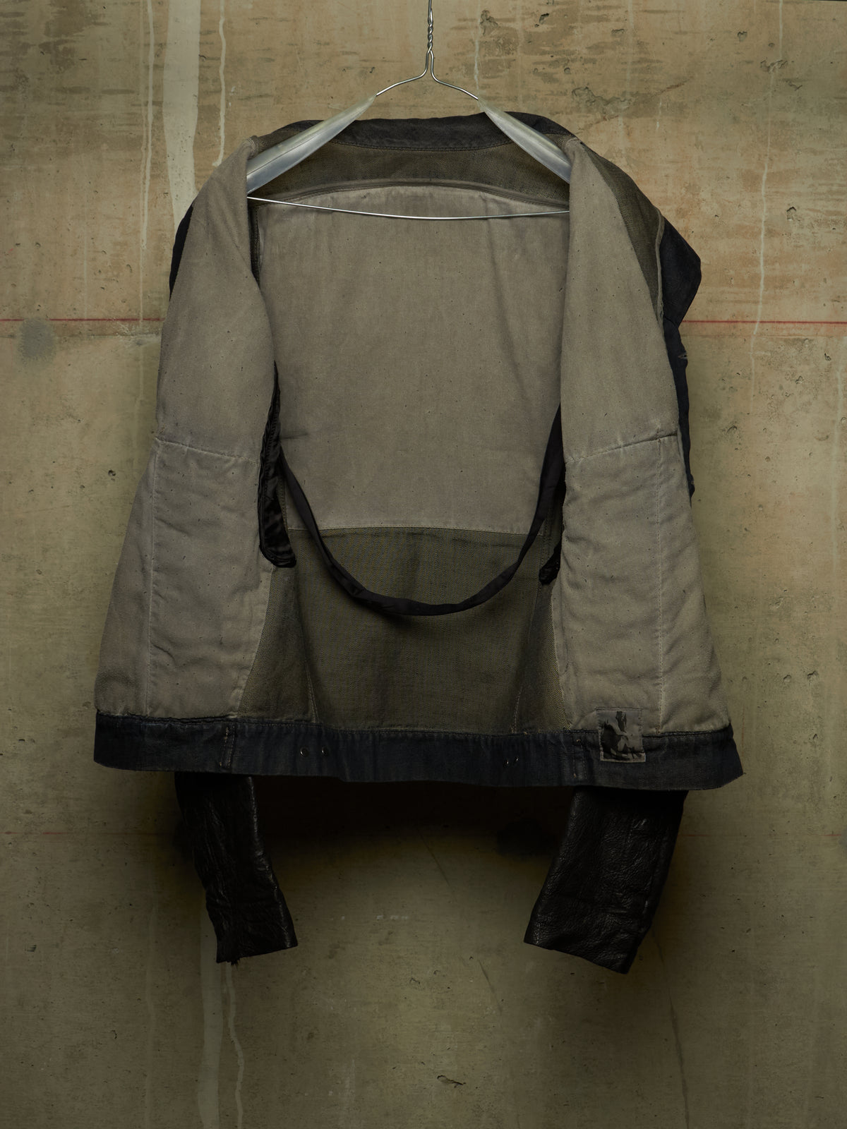Rick Owens DRKSHDW AW11 "LIMO" BLUE BLACK Hybrid Slave Denim Jacket