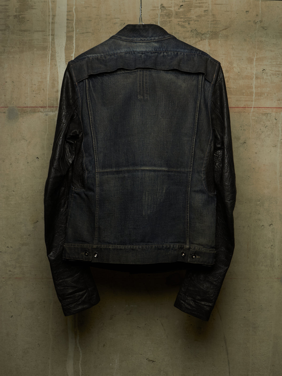Rick Owens DRKSHDW AW11 "LIMO" BLUE BLACK Hybrid Slave Denim Jacket