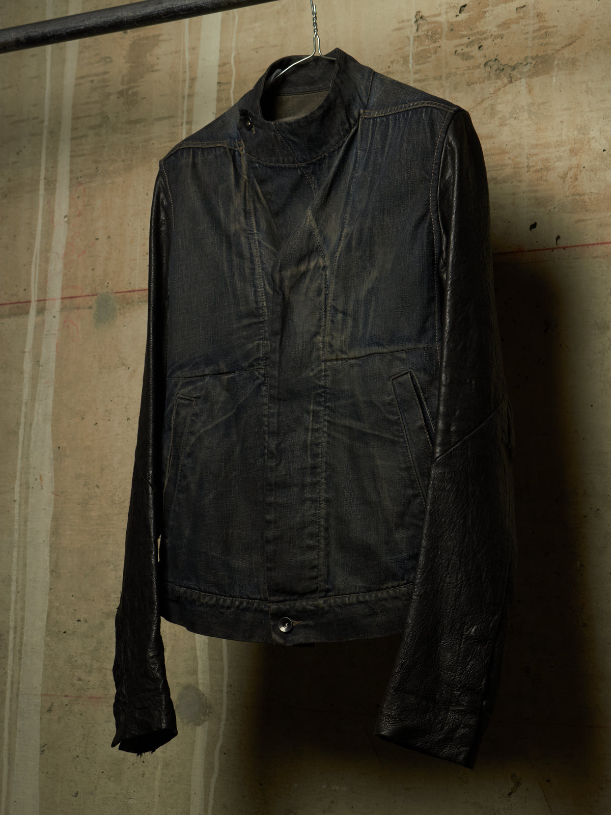 Rick Owens DRKSHDW AW11 "LIMO" BLUE BLACK Hybrid Slave Denim Jacket