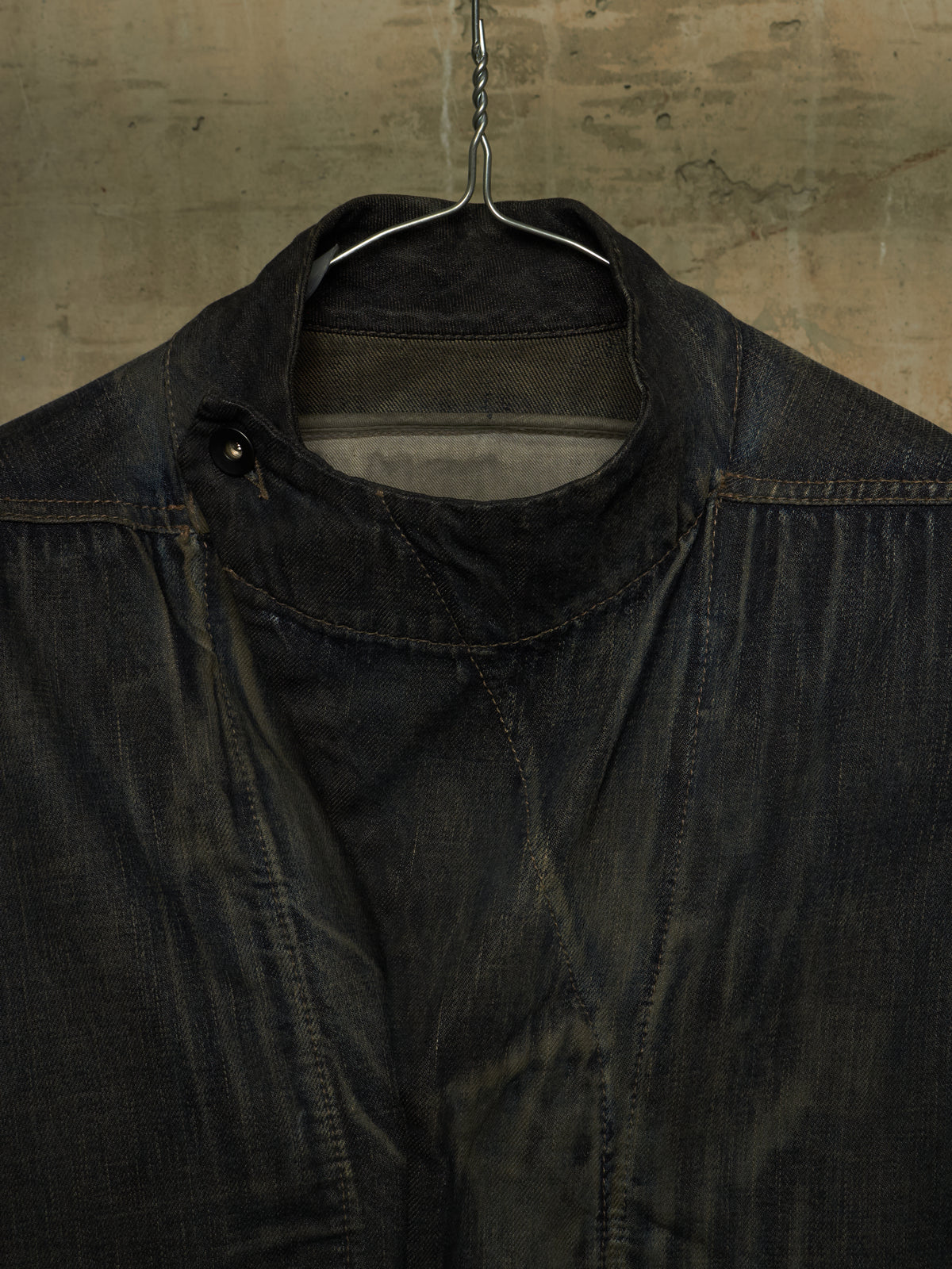 Rick Owens DRKSHDW AW11 "LIMO" BLUE BLACK Hybrid Slave Denim Jacket
