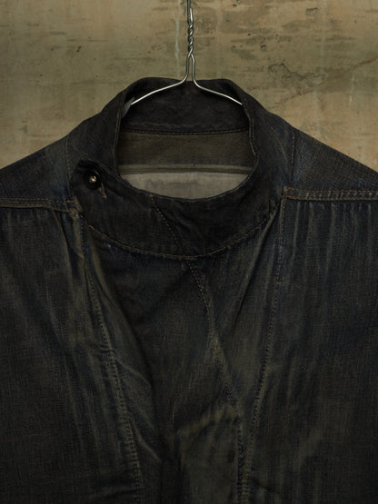 Rick Owens DRKSHDW AW11 "LIMO" BLUE BLACK Hybrid Slave Denim Jacket