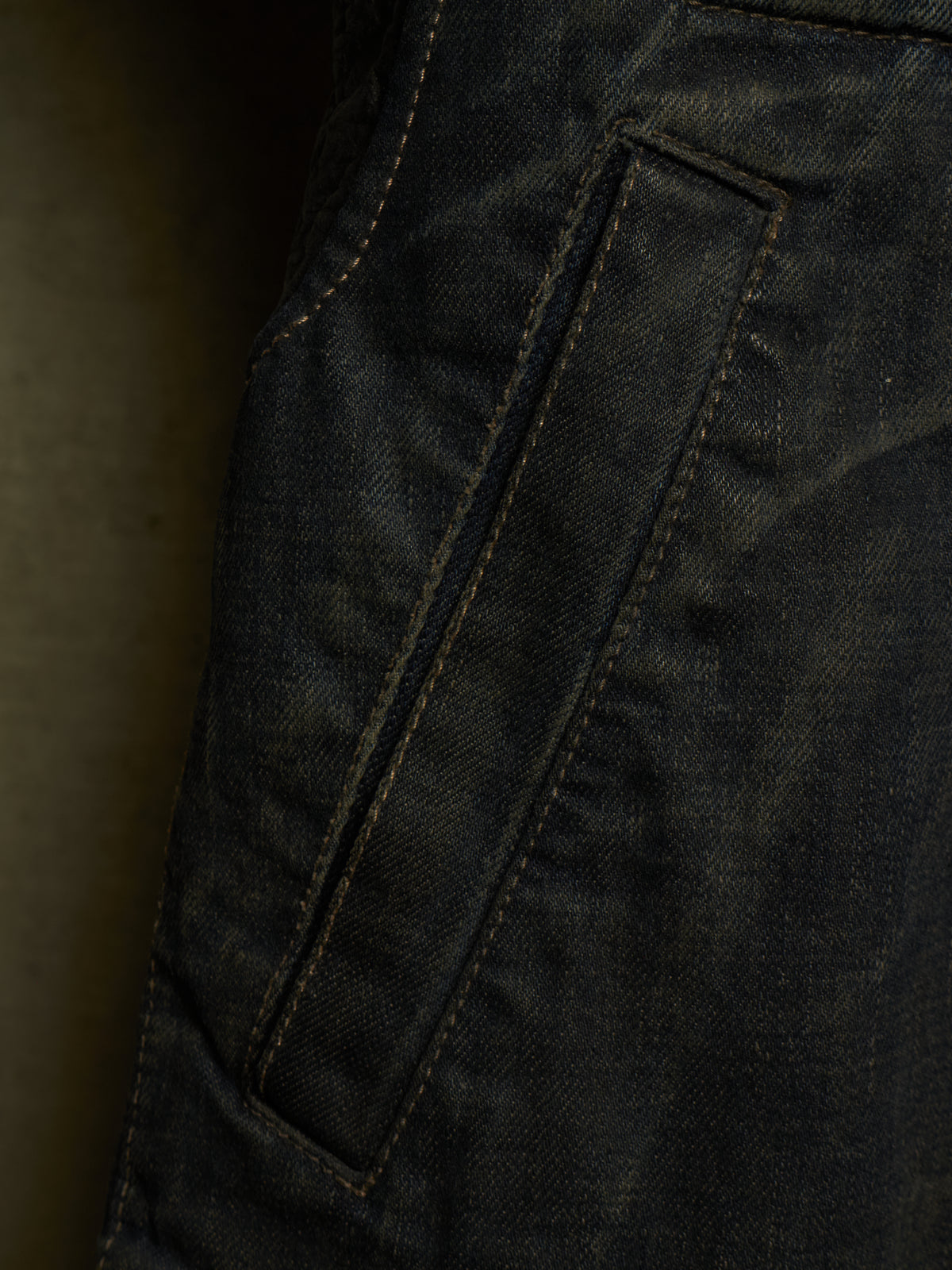 Rick Owens DRKSHDW AW11 "LIMO" BLUE BLACK Hybrid Slave Denim Jacket
