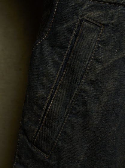 Rick Owens DRKSHDW AW11 "LIMO" BLUE BLACK Hybrid Slave Denim Jacket