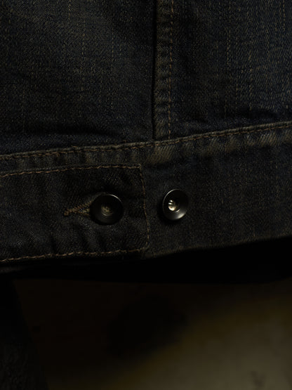 Rick Owens DRKSHDW AW11 "LIMO" BLUE BLACK Hybrid Slave Denim Jacket