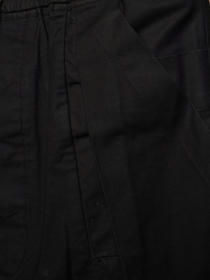 Rick Owens DRKSHDW AW16 "MASTODON" Black Protruding Pockets Drop-Crotch Cargo Capris