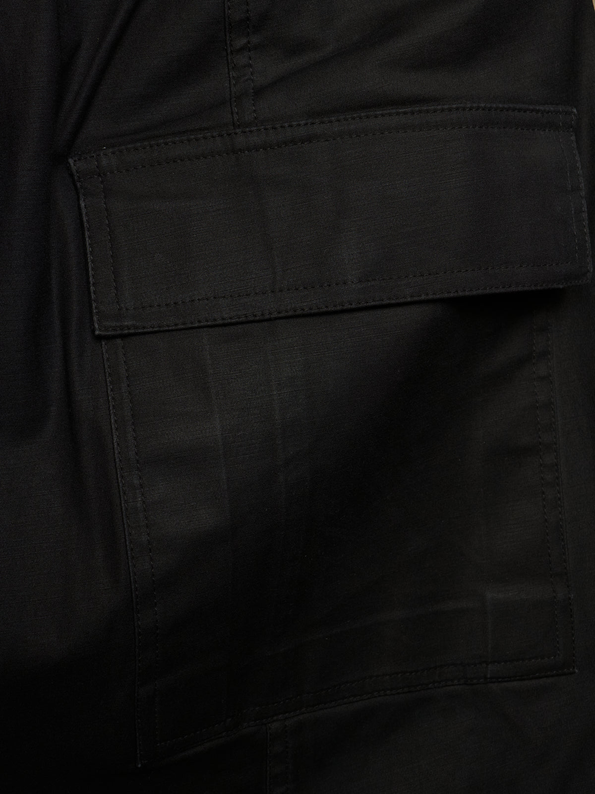 Rick Owens DRKSHDW AW16 "MASTODON" Black Protruding Pockets Drop-Crotch Cargo Capris