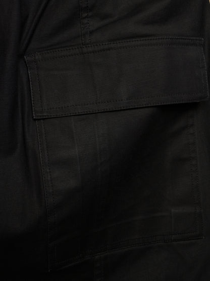 Rick Owens DRKSHDW AW16 "MASTODON" Black Protruding Pockets Drop-Crotch Cargo Capris