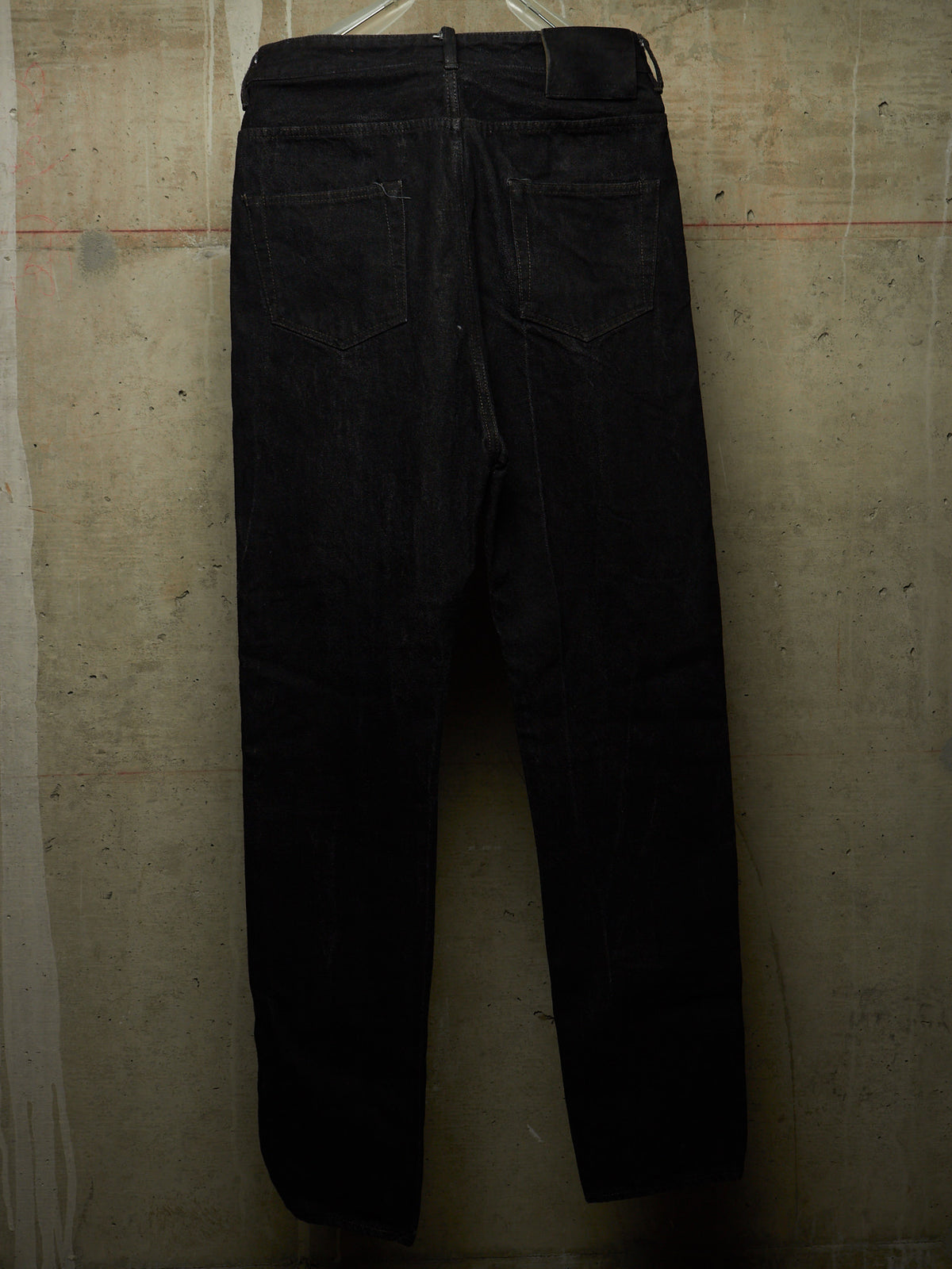 Rick Owens DRKSHDW AW19 "LARRY" BLACK WAX 'Collapse Cut' Denim