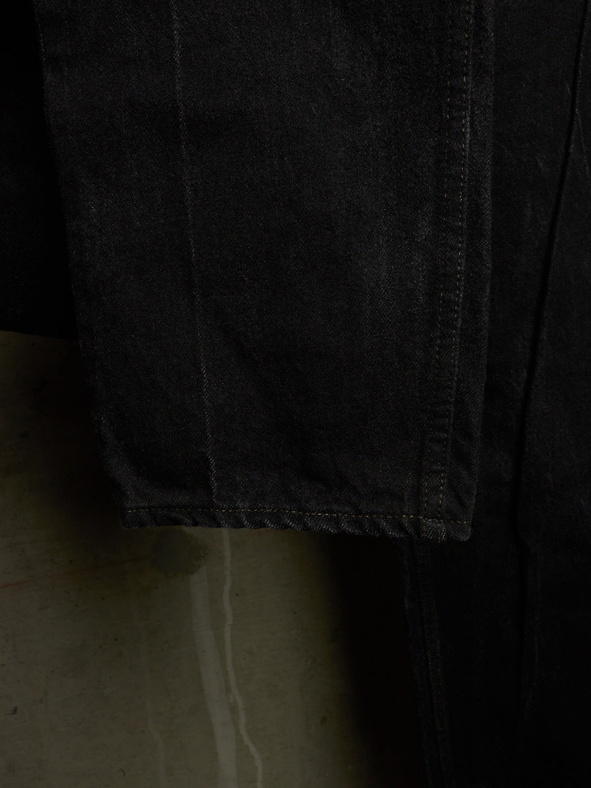 Rick Owens DRKSHDW AW19 "LARRY" BLACK WAX 'Collapse Cut' Denim