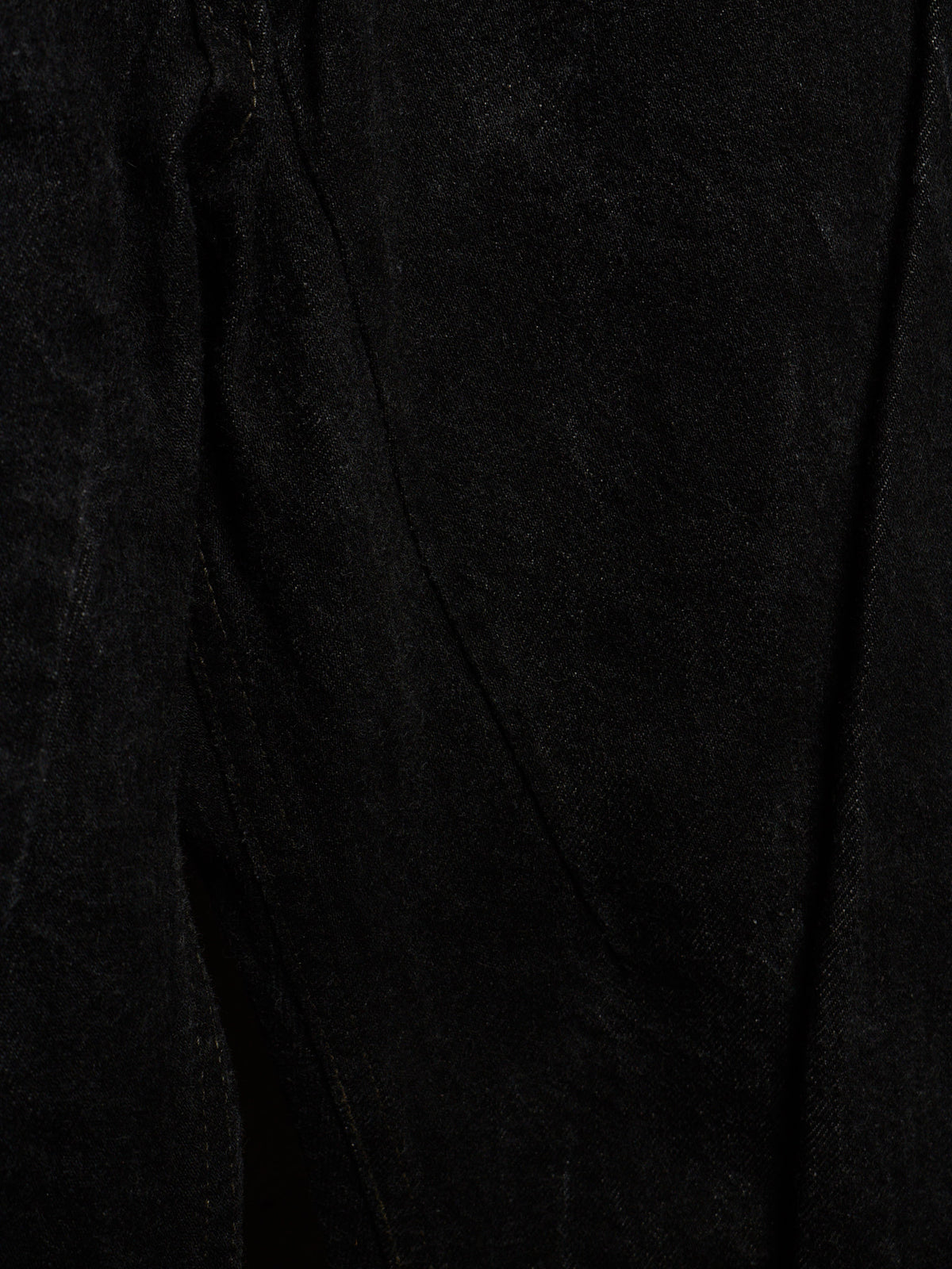 Rick Owens DRKSHDW AW19 "LARRY" BLACK WAX 'Collapse Cut' Denim