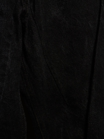 Rick Owens DRKSHDW AW19 "LARRY" BLACK WAX 'Collapse Cut' Denim