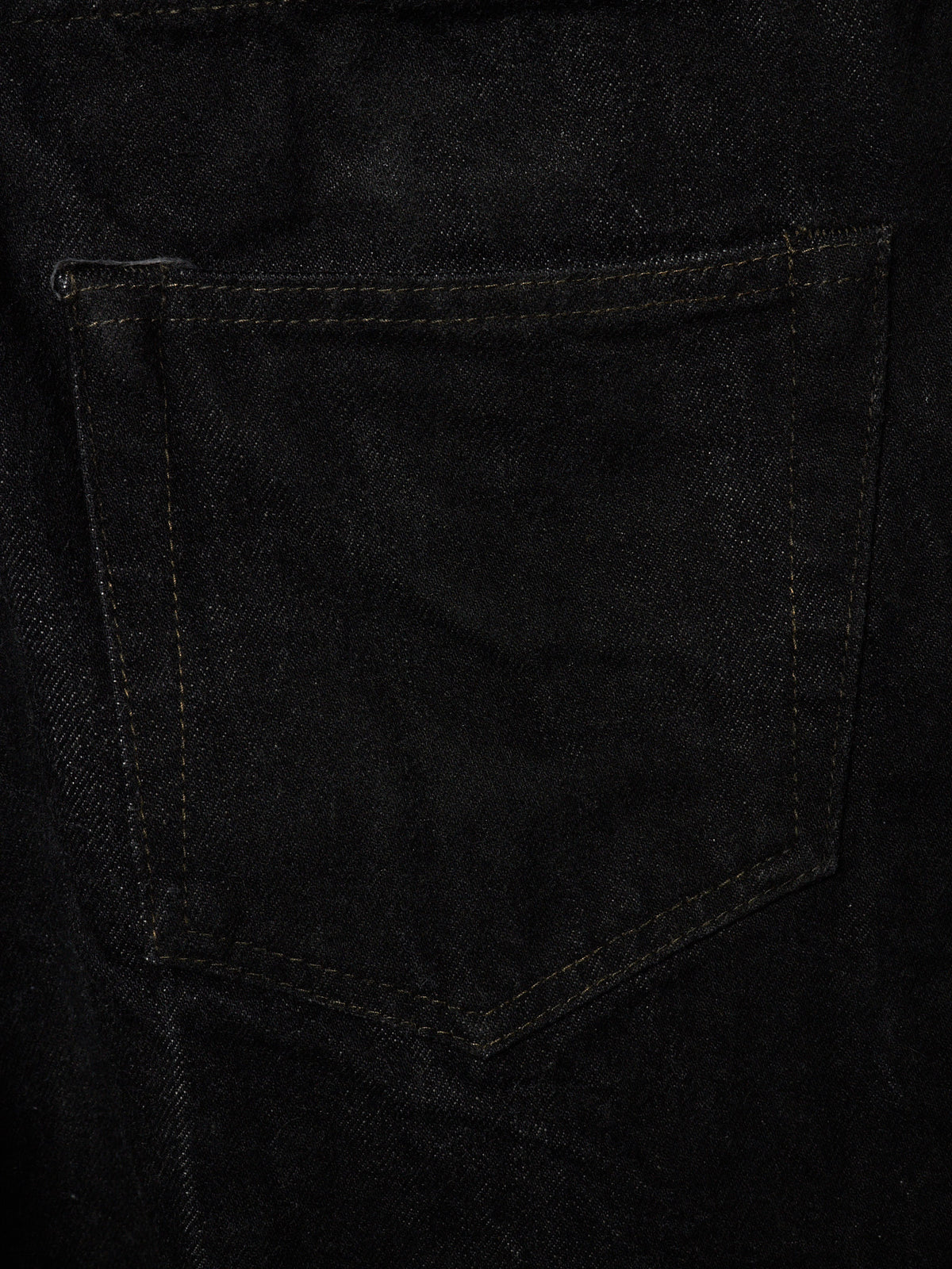 Rick Owens DRKSHDW AW19 "LARRY" BLACK WAX 'Collapse Cut' Denim