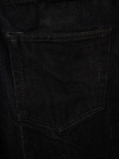 Rick Owens DRKSHDW AW19 "LARRY" BLACK WAX 'Collapse Cut' Denim