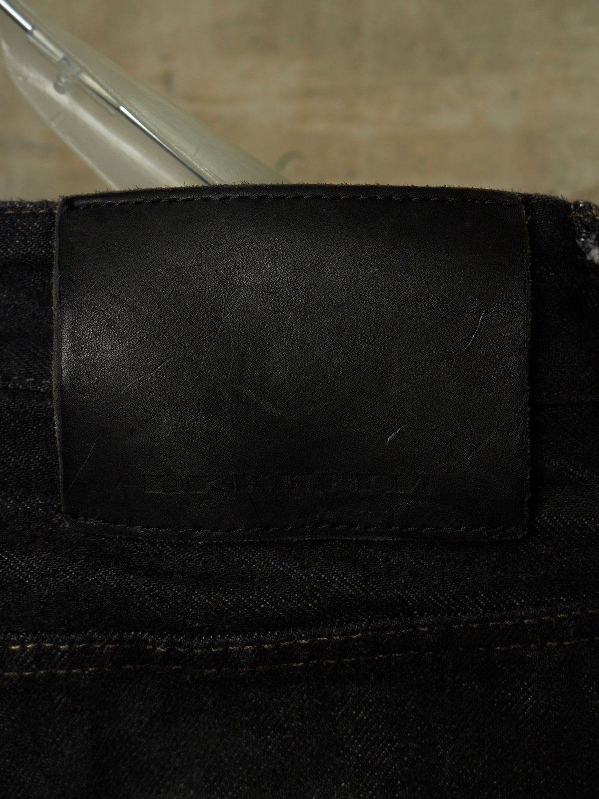Rick Owens DRKSHDW AW19 "LARRY" BLACK WAX 'Collapse Cut' Denim