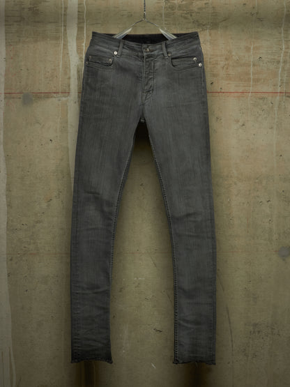 Rick Owens DRKSHDW AW20 "PERFORMA" BACTERIA Grey 'Tyrone Cut' Stretch Skinny Denim (28)