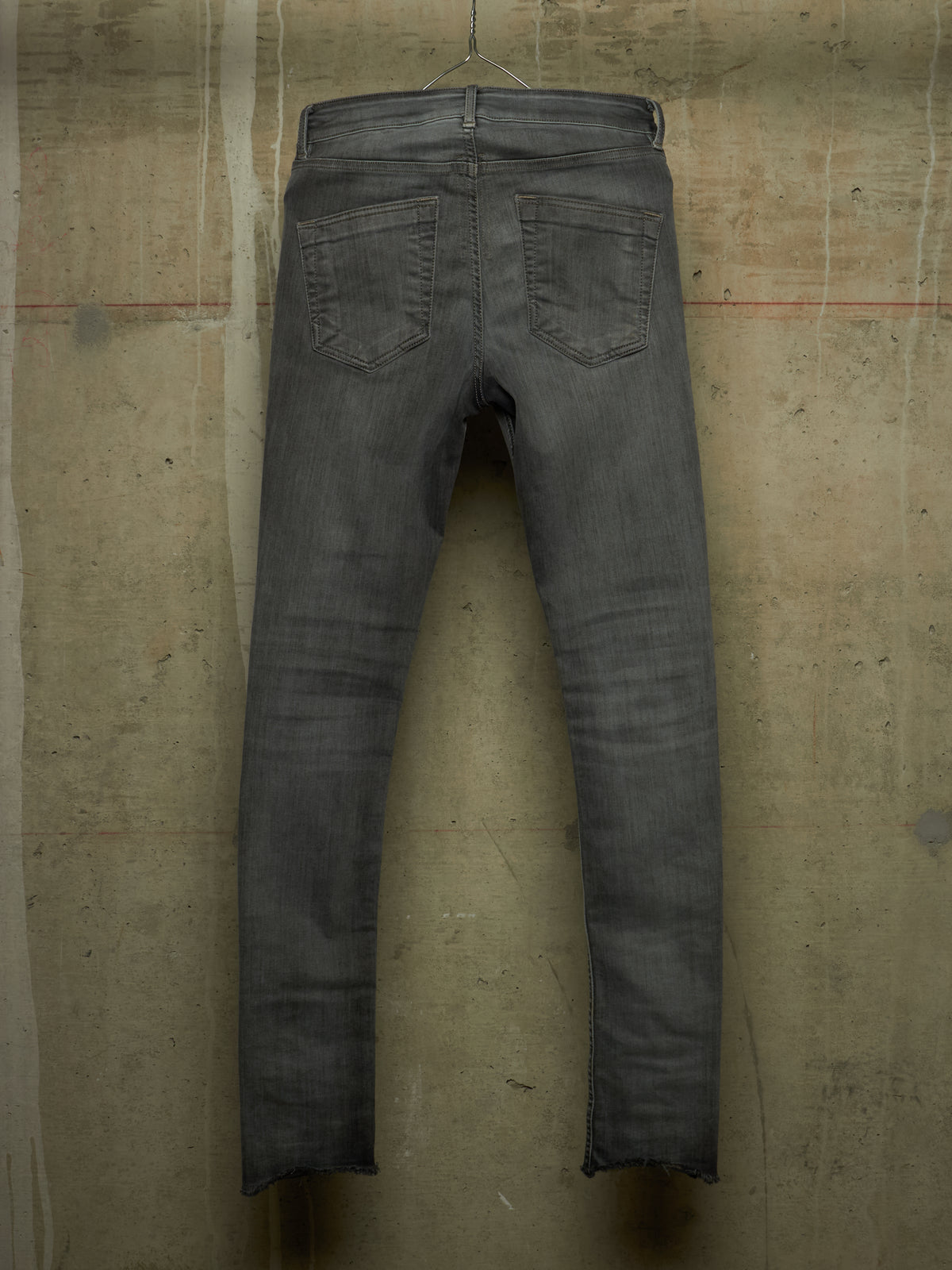 Rick Owens DRKSHDW AW20 "PERFORMA" BACTERIA Grey 'Tyrone Cut' Stretch Skinny Denim (28)