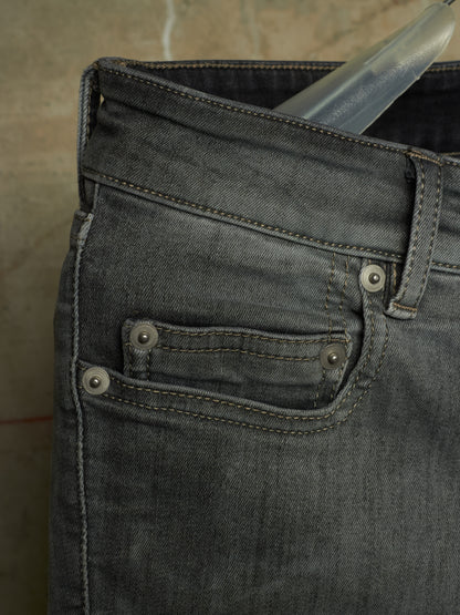 Rick Owens DRKSHDW AW20 "PERFORMA" BACTERIA Grey 'Tyrone Cut' Stretch Skinny Denim (28)