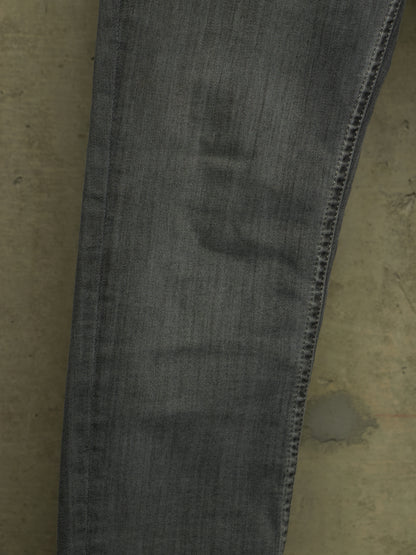 Rick Owens DRKSHDW AW20 "PERFORMA" BACTERIA Grey 'Tyrone Cut' Stretch Skinny Denim (28)