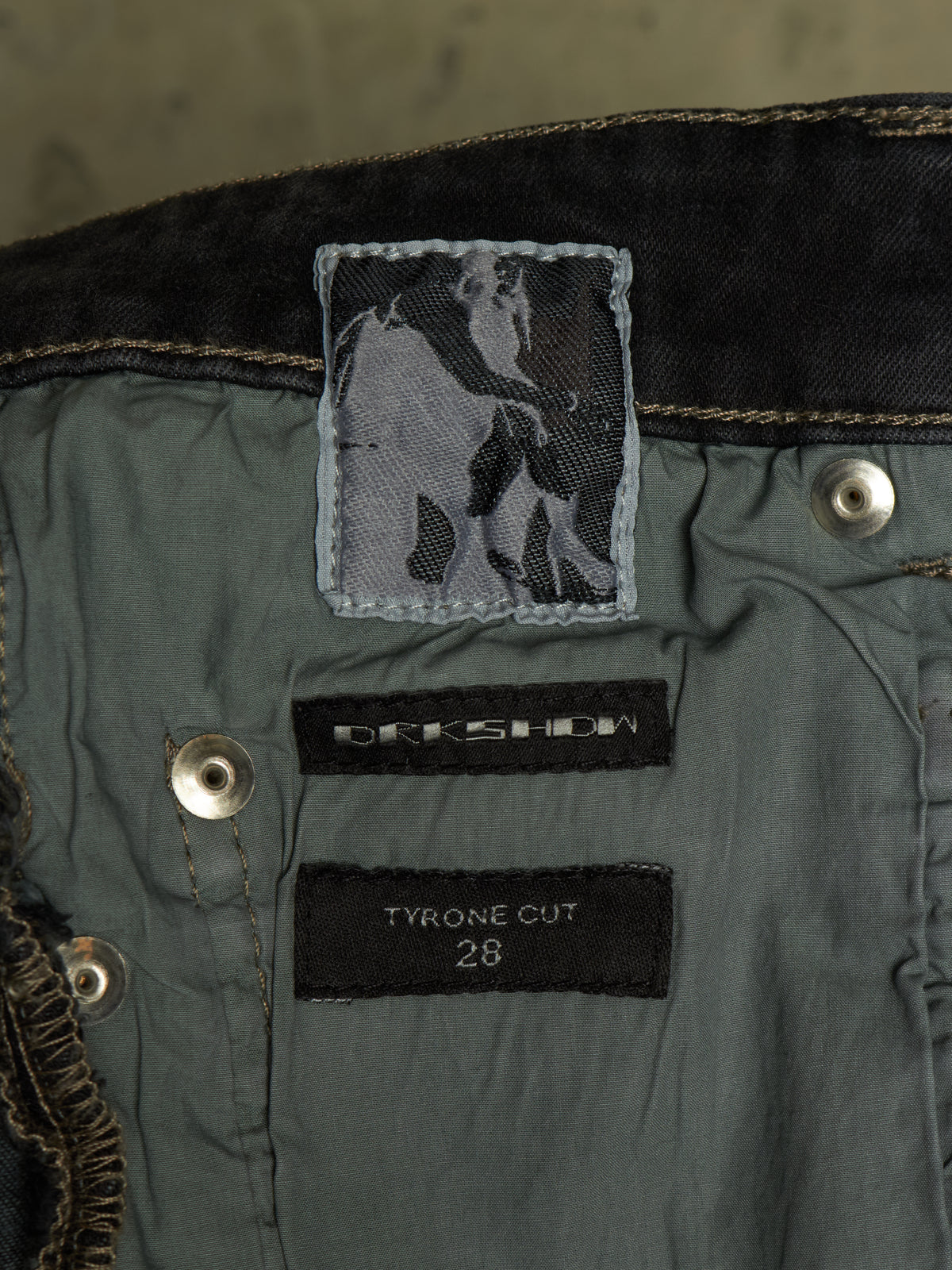Rick Owens DRKSHDW AW20 "PERFORMA" BACTERIA Grey 'Tyrone Cut' Stretch Skinny Denim (28)