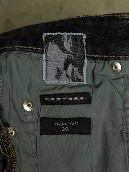 Rick Owens DRKSHDW AW20 "PERFORMA" BACTERIA Grey 'Tyrone Cut' Stretch Skinny Denim (28)