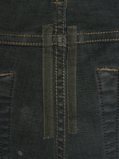 Rick Owens DRKSHDW AW20 "PERFORMA" BACTERIA Grey 'Tyrone Cut' Stretch Skinny Denim (28)