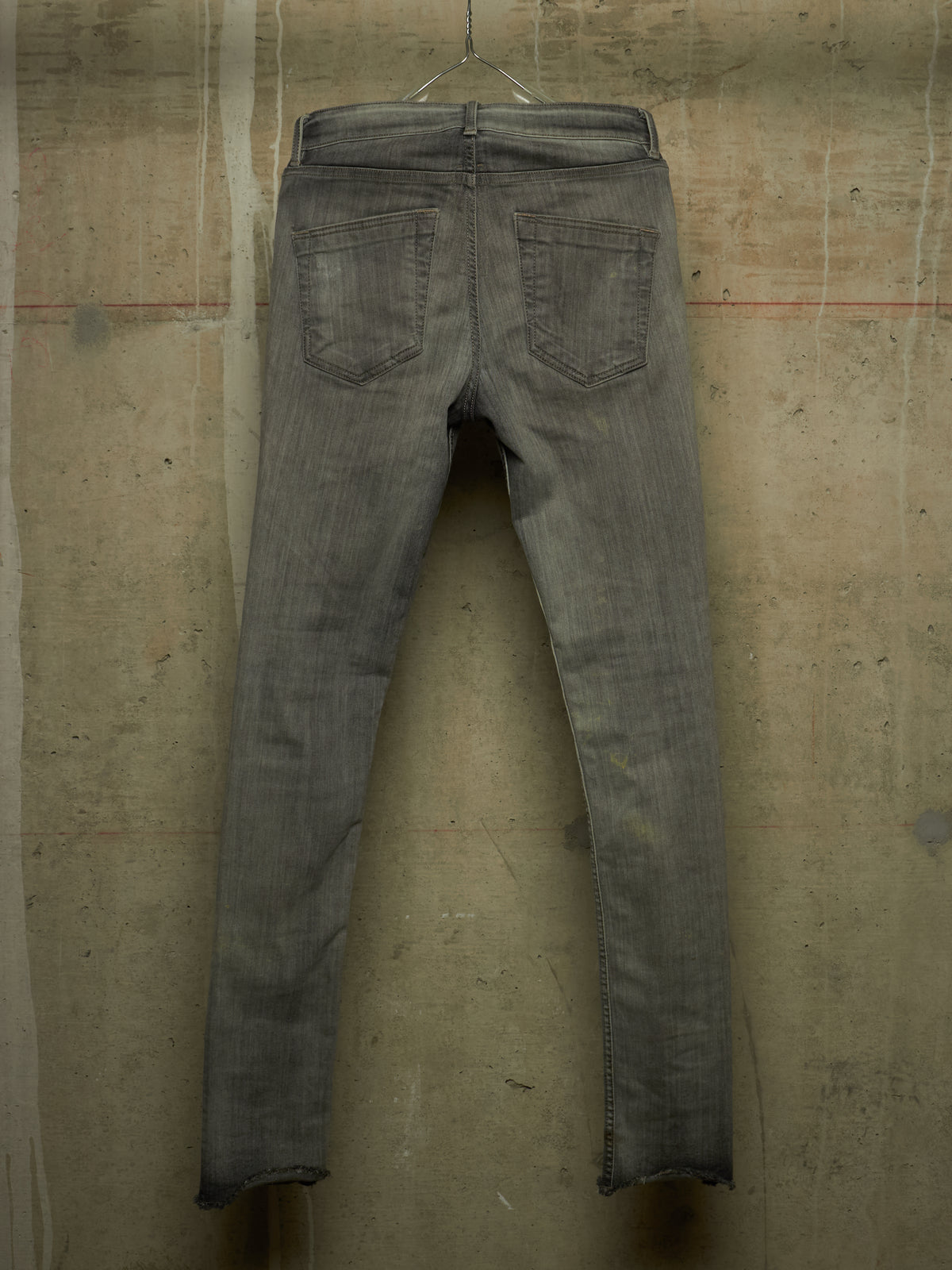 Rick Owens DRKSHDW AW20 "PERFORMA" BACTERIA Grey 'Tyrone Cut' Stretch Skinny Denim (29)