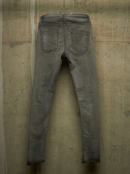 Rick Owens DRKSHDW AW20 "PERFORMA" BACTERIA Grey 'Tyrone Cut' Stretch Skinny Denim (29)