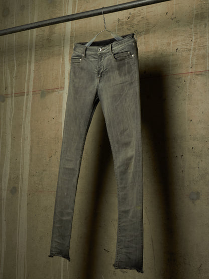 Rick Owens DRKSHDW AW20 "PERFORMA" BACTERIA Grey 'Tyrone Cut' Stretch Skinny Denim (29)