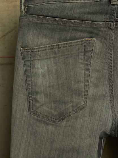 Rick Owens DRKSHDW AW20 "PERFORMA" BACTERIA Grey 'Tyrone Cut' Stretch Skinny Denim (29)