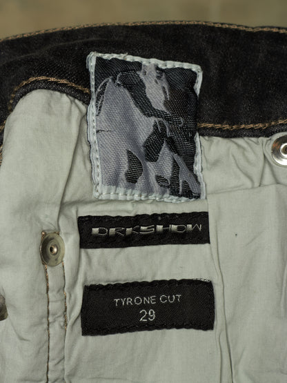 Rick Owens DRKSHDW AW20 "PERFORMA" BACTERIA Grey 'Tyrone Cut' Stretch Skinny Denim (29)