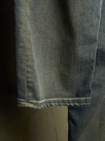 Rick Owens DRKSHDW SS19 "BABEL" HUSTLER 'Berlin Cropped Cut' Denim