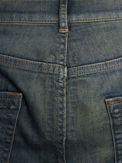 Rick Owens DRKSHDW SS19 "BABEL" HUSTLER 'Berlin Cropped Cut' Denim