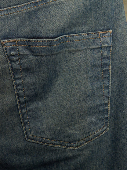 Rick Owens DRKSHDW SS19 "BABEL" HUSTLER 'Berlin Cropped Cut' Denim