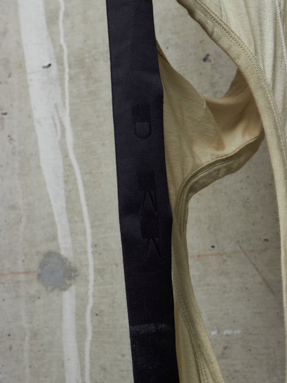 Rick Owens DRKSHDW SS24 "LIDO" PEARL Asymmetric Membrane III Long Tank Top