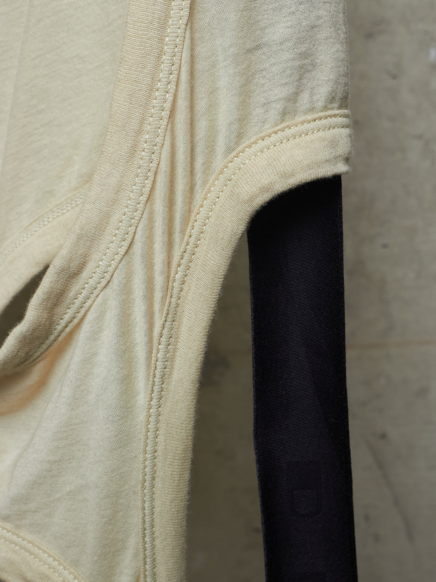 Rick Owens DRKSHDW SS24 "LIDO" PEARL Asymmetric Membrane III Long Tank Top