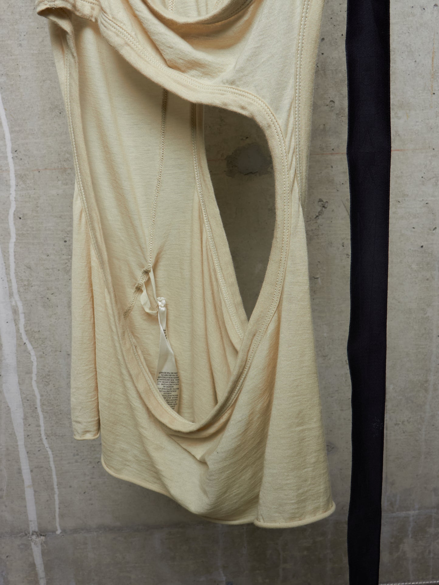Rick Owens DRKSHDW SS24 "LIDO" PEARL Asymmetric Membrane III Long Tank Top