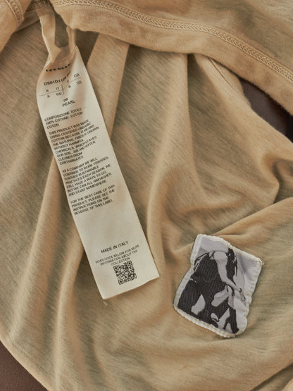 Rick Owens DRKSHDW SS24 "LIDO" PEARL Asymmetric Membrane III Long Tank Top