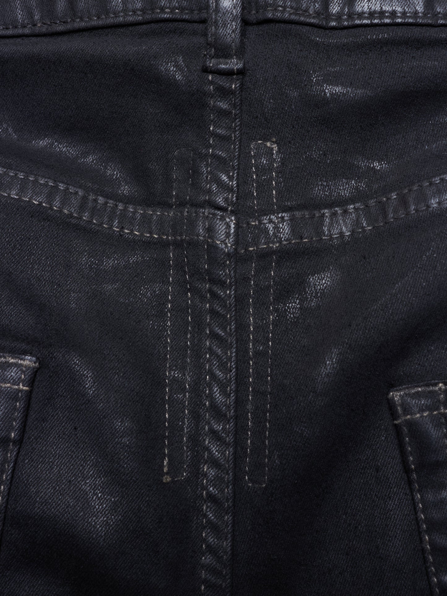 Rick Owens DRKSHDW SS25 "HOLLYWOOD" Waxed 'Detroit Cut' Skinny Denim