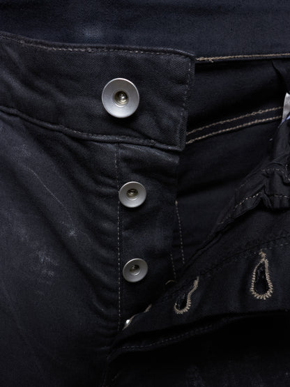 Rick Owens DRKSHDW SS25 "HOLLYWOOD" Waxed 'Detroit Cut' Skinny Denim