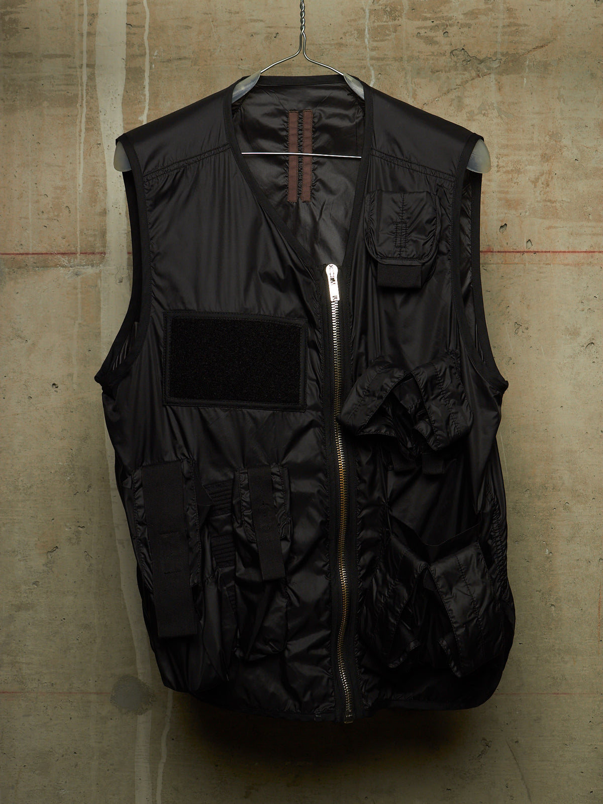 Rick Owens DRKSHDW SS15 "FAUN" Black Nylon Asymmetric Tactical Cargo Vest