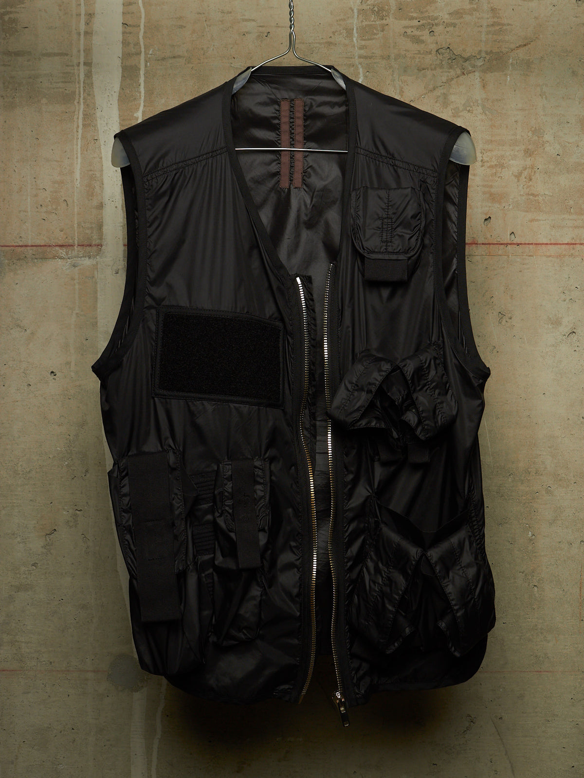 Rick Owens DRKSHDW SS15 "FAUN" Black Nylon Asymmetric Tactical Cargo Vest