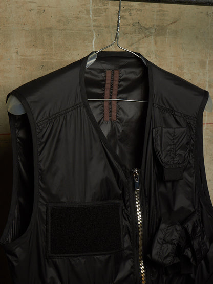 Rick Owens DRKSHDW SS15 "FAUN" Black Nylon Asymmetric Tactical Cargo Vest