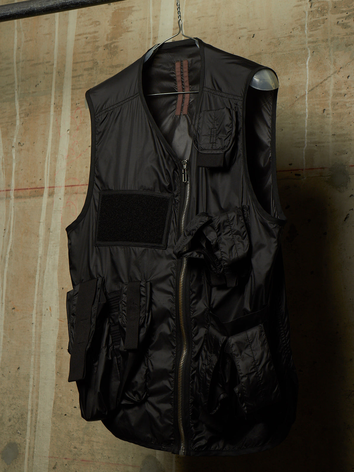 Rick Owens DRKSHDW SS15 "FAUN" Black Nylon Asymmetric Tactical Cargo Vest