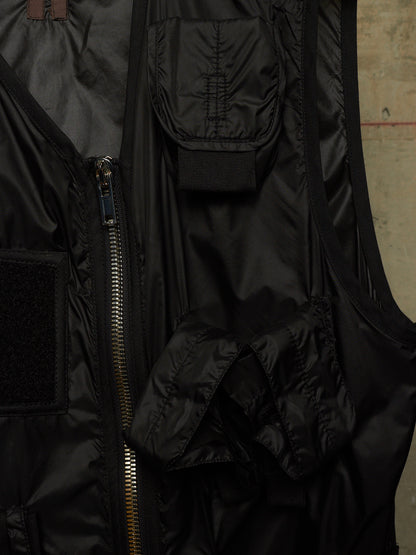 Rick Owens DRKSHDW SS15 "FAUN" Black Nylon Asymmetric Tactical Cargo Vest