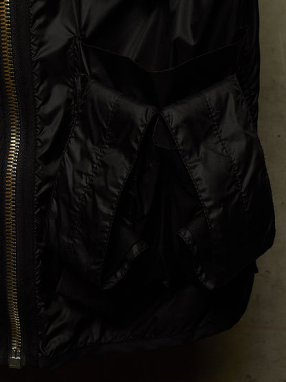 Rick Owens DRKSHDW SS15 "FAUN" Black Nylon Asymmetric Tactical Cargo Vest