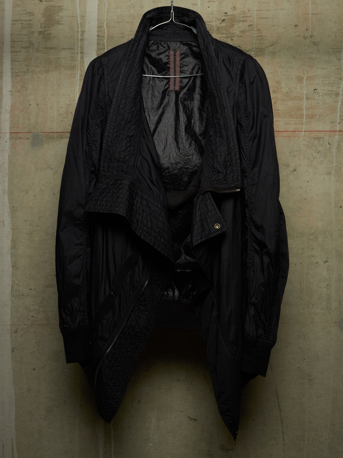 Rick Owens DRKSHDW SS16 "CYCLOPS" Black Nylon Exploder Jacket